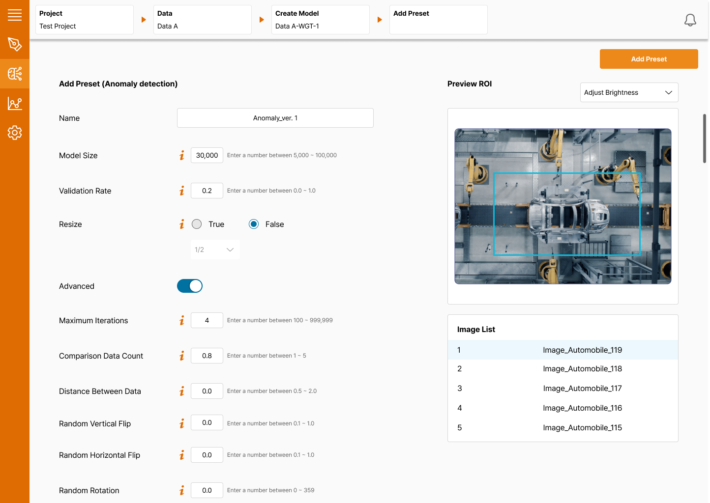 Custom learning presets pre-tuned by machine learning engineers